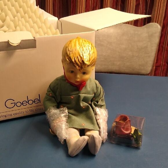 Goebel Collectible Doll Friend or Foe with Green Coat Cricket on shoe - Picture 1 of 11